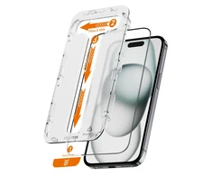 „Crong EasyShield 2 vnt.“ – grūdintas stiklas, skirtas „iPhone 16“ / „iPhone 15“ (2 vnt.)