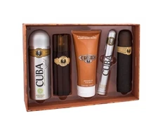 Cuba Gold Must Have rinkinys tualetinio vandens purškiklis 100 ml + tualetinis vandens purškiklis 35 ml + purškiamas dezodorantas 200 ml + dušo želė 200 ml + po skutimosi 100 ml