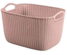 Curver Basket Knit L rectangle 19L 40x30x23cm pink