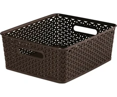 Plastikinis krepšys CURVER MY STYLE, tamsiai rudos spalvos, h13,3 x 35,5 x 29,6 cm, 13 L