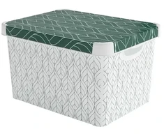 Curver Box with lid Deco Stockholm L 39.5x29.5x23.5cm Žalias Leaves
