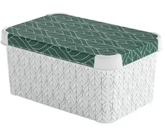 Curver Box with lid Deco Stockholm S 29.5x19.5x13.5cm Žalias Leaves