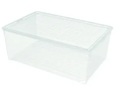 Curver Dėžė su dangčiu Textile Box 45 l 59,6x39,4x23 cm permatoma