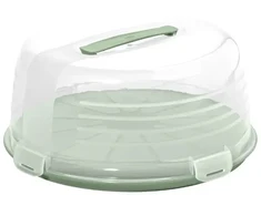 Curver Cake transport box round Ø34.7x15.6cm žalias