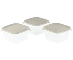 Curver Food container set 3 pcs. square 3x1.2L Fresh&amp;Go beige
