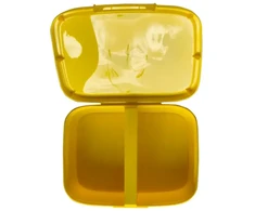 Curver Food storage container rectangular with divider 1.8L Snap Box yellow/kawaii