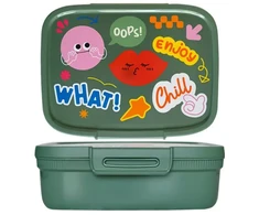 Curver Food storage container rectangular with divider 1.8L Snap Box žalias/fun-tilities