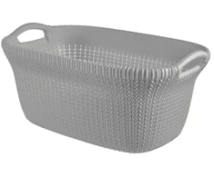 Curver Laundry basket Knit 40L 59,5x38,5x27cm light pilkas