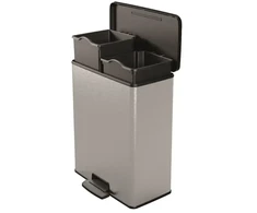 Curver Metallic waste pedal bin Deco Bin Duo 26+26L sidabrinis