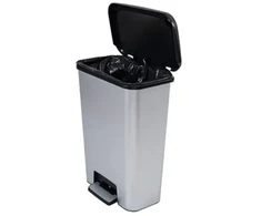 Curver Pedal bucket metallic Compatta 50L sidabrinis