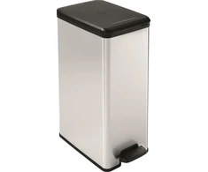 Curver Pedal bucket metallized Slim Bin 40L sidabrinis