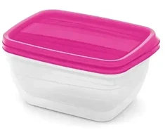 Curver Rectangular food container set 2x1.3L Vedo transparent pink