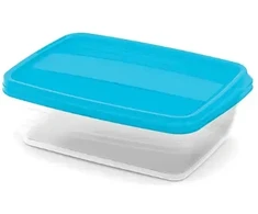 Curver Rectangular food container set 2x1.75L Vedo transparent turquoise