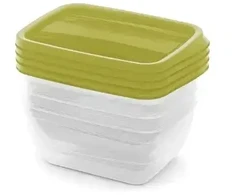 Curver Rectangular food container set 4x0.75L Vedo transparent žalias