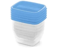 Curver Rectangular food container set 5x0.25L Vedo transparent mėlynas