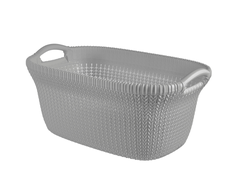 Krepšys skalbiniams Curver Knit 40L šviesiai pilka