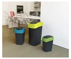 CURVER KOSZ NA ŚMIECI "FLIP BIN" 45L /JUODA/ Geltonas