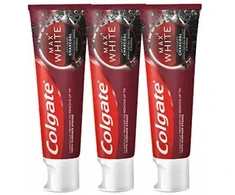 Colgate dantų pasta su aktyvuota anglimi Whitening Max Baltas Charcoal Trio 3 x 75 ml