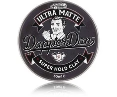 Dapper Dan Ultra Matte Super Hold Clay Itin stiprios fiksacijos matinis modeliavimo molis, 50 ml