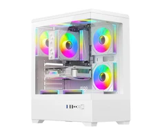 DarkFlash C365 computer case (baltas) + 5 fans