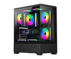 DarkFlash C365 computer case (juodas) + 5 fans