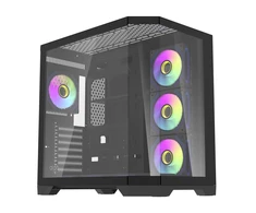 Darkflash Darflash FT418 PRO kompiuterio dėklas + 7 aRGB ventiliatoriai (juodi)