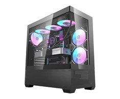 Darkflash DS900 AIR kompiuterio dėklas (juodas) + 7 ARGB ventiliatoriai