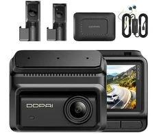 Vaizdo registratorius - DDPAI Z90T 3 kanalų 4K GPS trigubas HDR Wi‑Fi 6 3 colių 512 GB