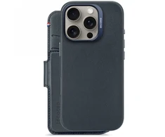 Decoded Leather Detachable Wallet MagSafe with Wallet Apple iPhone 16 Pro - dėklas telefonui mėlynos spalvos