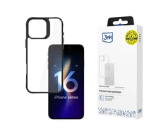 3mk Satin Armor Case+ Apple iPhone 16 Pro - dėklas telefonui skaidrus with dėklas telefonui juodos spalvos Frame