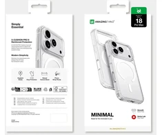 Dėklas AmazingThing Minimal Mag Drop Proof Case 3 Lens for iPhone 18 Pro Max with Lanyard Mount and MagSafe Compatible - Clear