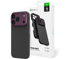 Dėklas AmazingThing Titan Max Lens Case for iPhone 18 Pro Max in Aramid Fiber with Camera Cover, Compatible with MagSafe - Violetinė
