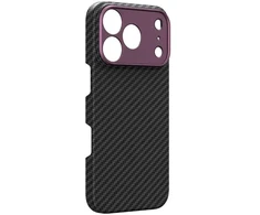 AmazingThing Titan Max lęšių dėklas iPhone 18 Pro Max su aramidinio pluošto kamera ir fotoaparato dangteliu, suderinamas su MagSafe – Violetinė