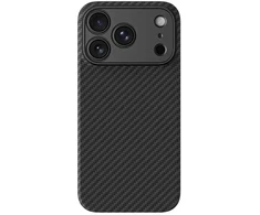 Dėklas AmazingThing Titan Max Lens Case for iPhone 18 Pro in Aramid Fiber with Camera Cover, MagSafe Compatible - Juodas