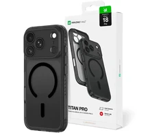 Dėklas AmazingThing Titan Pro Lens Case for iPhone 18 Pro with Camera Cover and Lanyard Mount, Compatible with MagSafe - Juodas