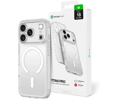 Dėklas AmazingThing Titan Pro Lens Case for iPhone 18 Pro Max with Camera Cover and Lanyard Mount, MagSafe Compatible - Clear
