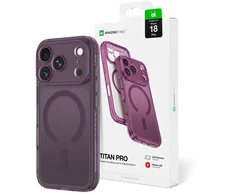 Dėklas Amazingthing Titan Pro Lens MagSafe do iPhone 18 Pro violetinė