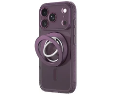 Dėklas Amazingthing Titan Pro Lens Ring Set MagSafe do iPhone 18 Pro Max violetinė