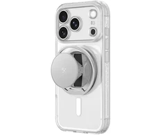 Dėklas AmazingThing Titan Pro Pop Lens Case for iPhone 18 Pro Max with Camera Cover, Holder and Stand, MagSafe Compatible - Clear