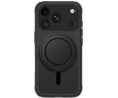 Dėklas AmazingThing Titan Pro Pop Lens Case for iPhone 18 Pro with Camera Cover, Holder and Stand, MagSafe Compatible - Juodas