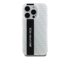 AMG Carbon Pattern Apple iPhone 16 Pro Max dėklas telefonui baltos spalvos