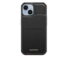 3in1 Wallet su stoveliu Apple iPhone 14 Plus MagSafe RFID Blocker Dux Ducis Rafi Mag – dėklas telefonui juodos spalvos
