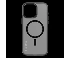 Dėklas Decoded Transparent Grip su MagSafe, skirtas iPhone 15 Pro Max, permatomas, pilko ir juodo atspalvio