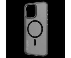 Dėklas Decoded Transparent Grip su MagSafe, skirtas iPhone 15 Pro Max, permatomas, pilko ir juodo atspalvio