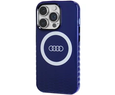 Dėklas Apple iPhone 14 Pro Audi IML Big Logo MagSafe (AU-IMLMIP14P-Q5/D2-BE) mėlynos spalvos
