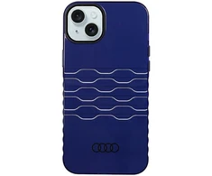 Dėklas Apple iPhone 15 Plus / 14 Plus Audi IML MagSafe (AU-IMLMIP15M-A6/D3-BE) mėlynos spalvos
