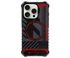 Apple iPhone 15 Pro Max Audi dėklas IML Sport MagSafe Case (AU-IMLMIP15PM-RSQ/D2-BK) juodos spalvos