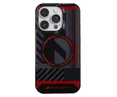 Apple iPhone 14 Pro Audi dėklas IML Sport MagSafe Case (AU-IMLMIP14P-RSQ/D2-BK) juodos spalvos