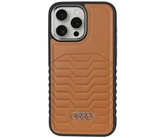 Apple iPhone 14 Pro Max Audi Synthetic odinis dėklas MagSafe (AU-TPUPCMIP14PM-GT/D3-BN) rudos spalvos