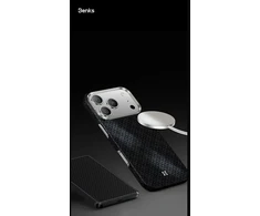 Benks Dėklas Magnetic Armor Air Armor Grid Kevlar Metal Frame 600D (C.K.FL.AP.BK.0072) do Iphone 18 Pro/17 Pro juoda